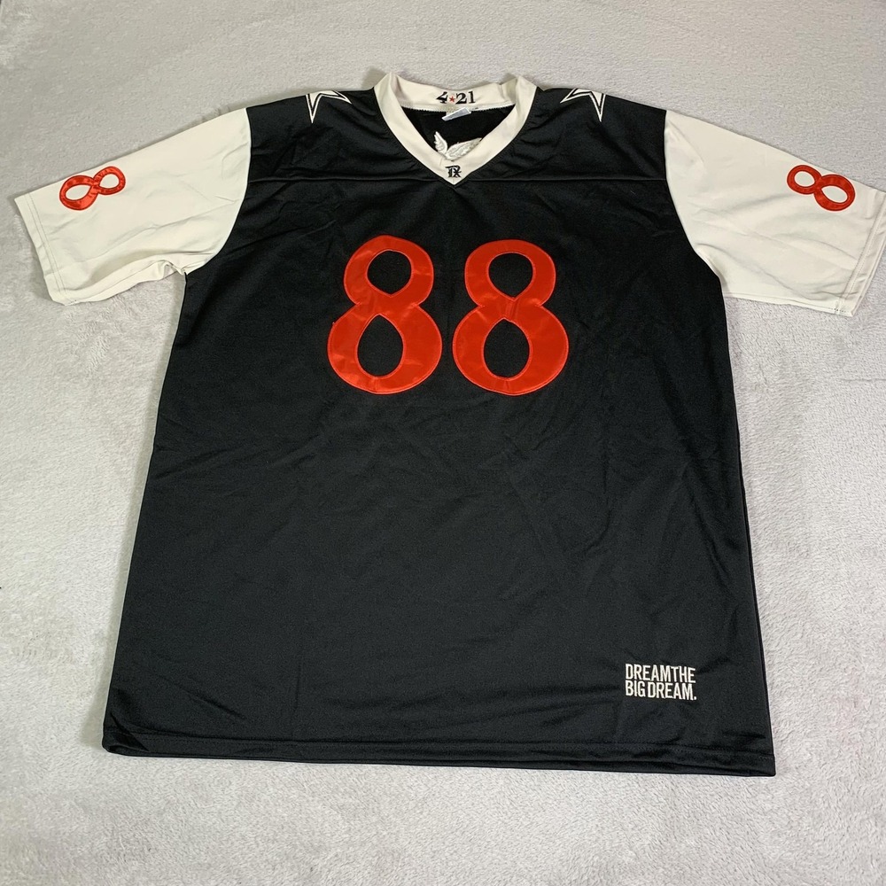 Texas Rangers Jersey Mens Large Black MLB Baseball 4*21 88 Theme Night Big Dream